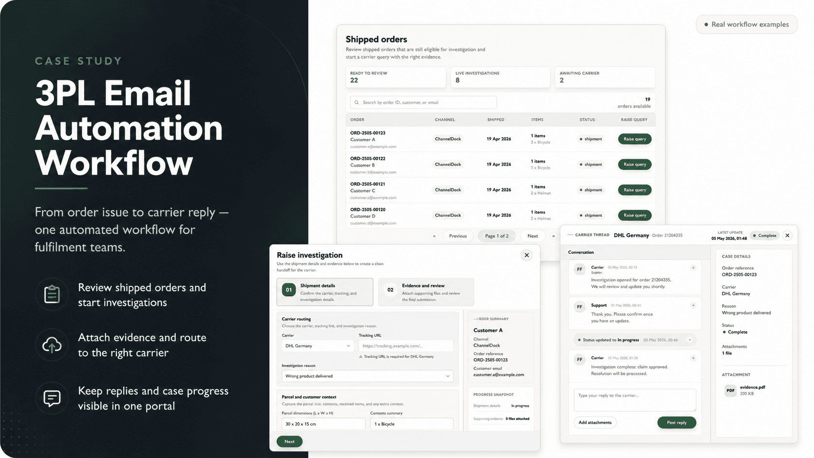 3PL Automation SaaS | Investigation & Seller Operations screenshot 1