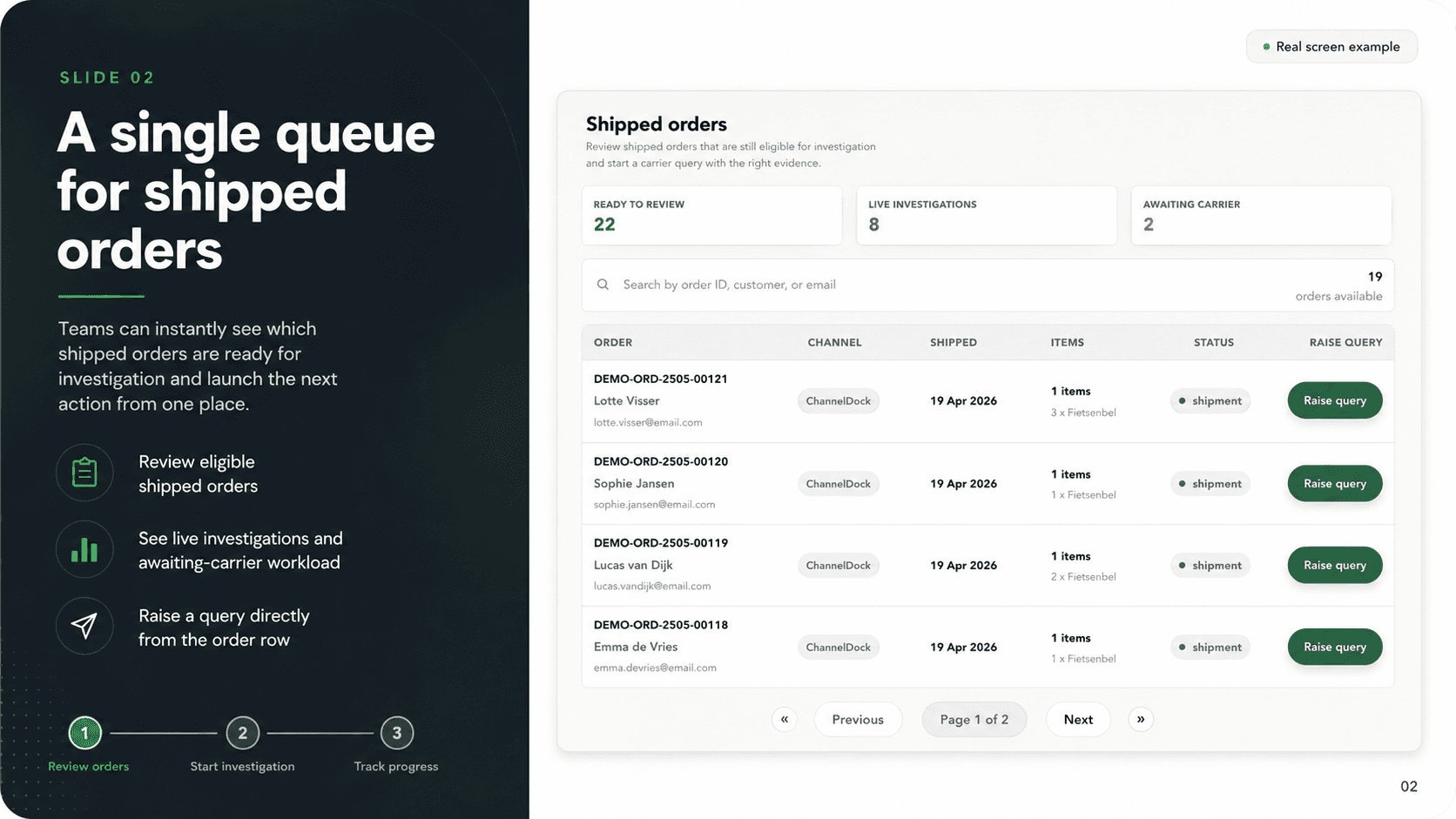 3PL Automation SaaS | Investigation & Seller Operations screenshot 2