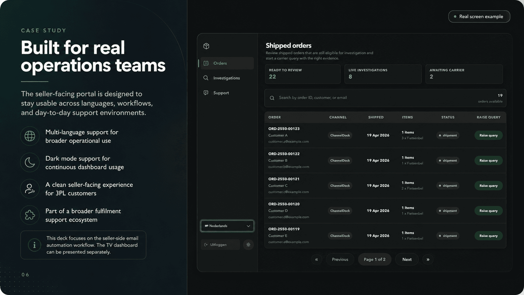 3PL Automation SaaS | Investigation & Seller Operations screenshot 6