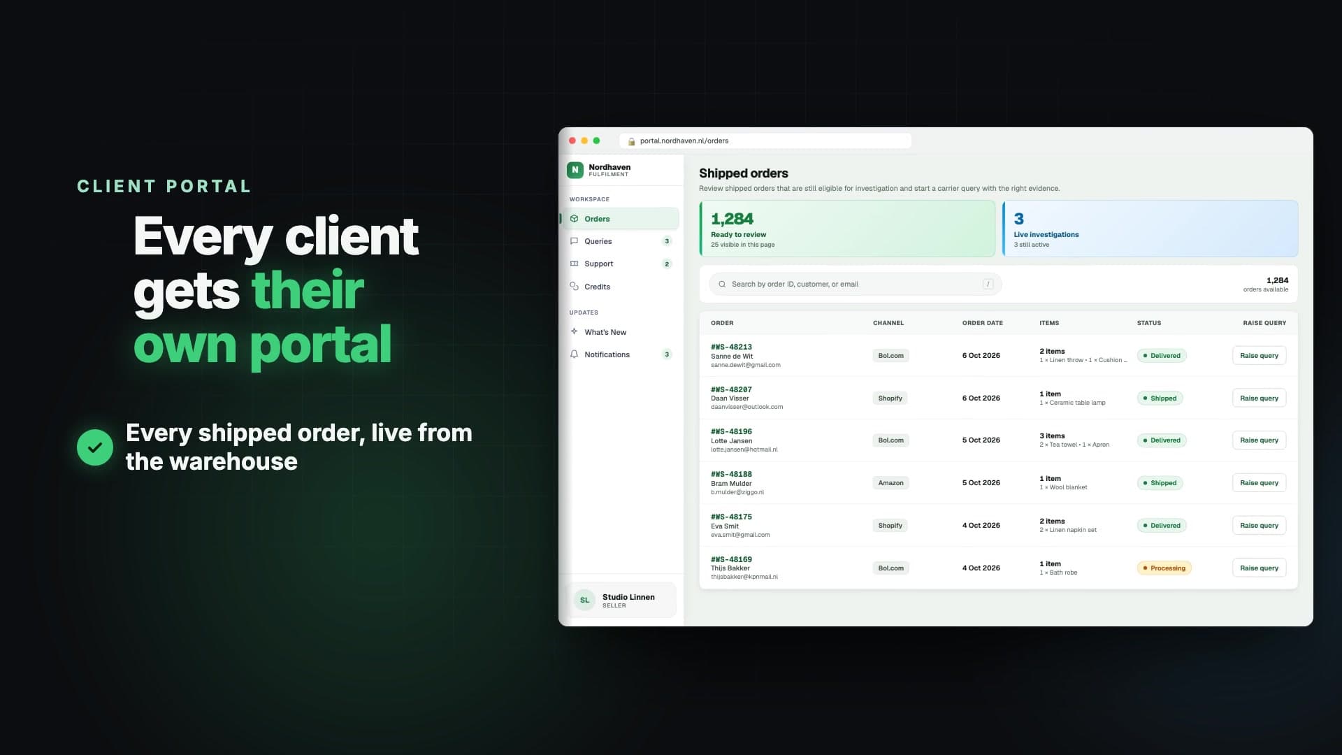 3PL Email Automation demo: carrier claims from one click